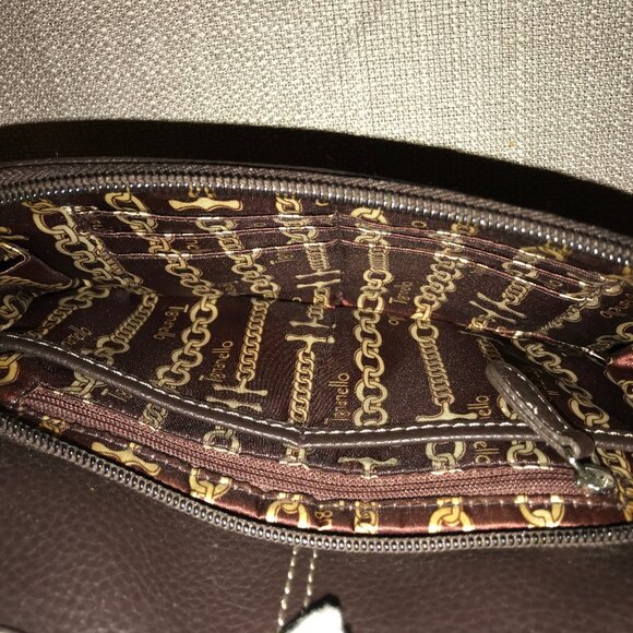 Small Brown Leather Tignanello Crossbody Bag - Picture 13 of 16